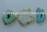 NGP3897 35*45mm - 50*60mm freeform druzy agate pendants