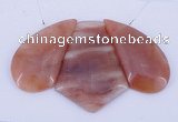 NGP39 Fashion red quartz gemstone pendants set jewelry wholesale