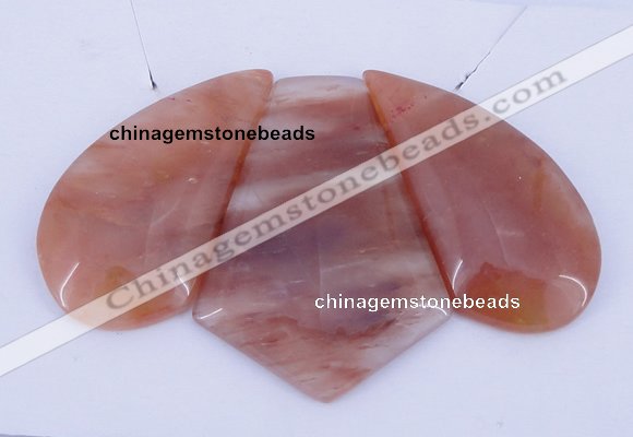 NGP39 Fashion red quartz gemstone pendants set jewelry wholesale