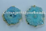 NGP3903 55*65mm - 65*80mm freeform druzy agate pendants