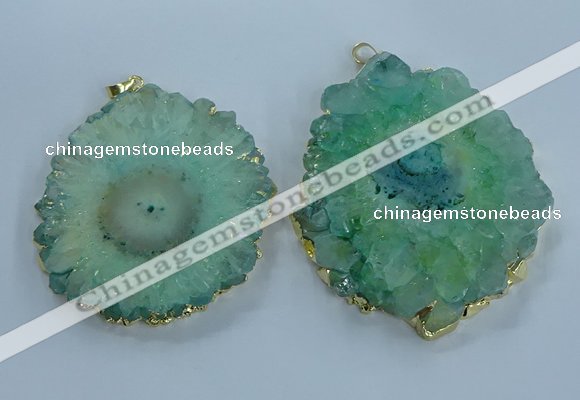 NGP3904 55*65mm - 65*80mm freeform druzy agate pendants