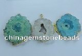 NGP3906 55*65mm - 65*80mm freeform druzy agate pendants