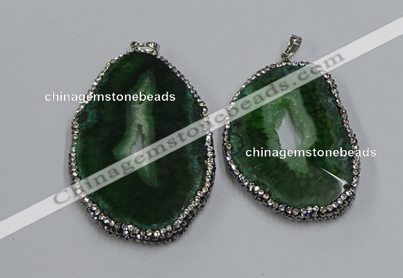 NGP3913 45*60mm - 55*65mm freeform druzy agate pendants wholesale