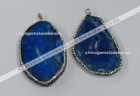 NGP3914 45*60mm - 55*65mm freeform druzy agate pendants wholesale