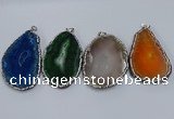 NGP3916 45*60mm - 55*65mm freeform druzy agate pendants wholesale