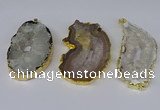 NGP3922 35*50mm - 45*65mm freeform druzy agate pendants wholesale