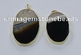 NGP3924 35*55mm - 40*60mm oval druzy agate pendants wholesale