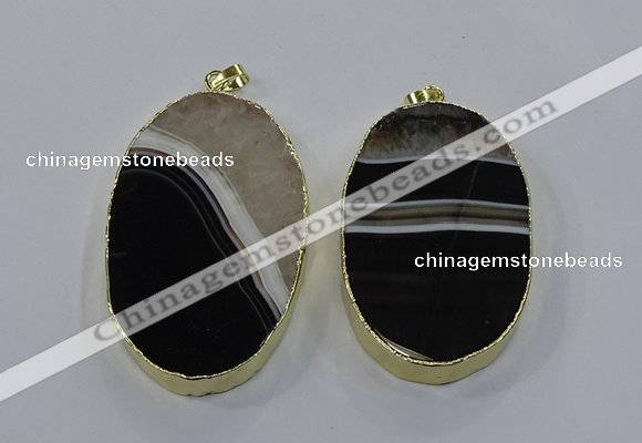NGP3925 40*65mm - 45*75mm oval druzy agate pendants wholesale
