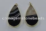 NGP3927 35*65mm - 40*70mm flat teardrop druzy agate pendants