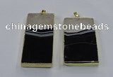 NGP3929 40*60mm - 35*70mm rectangle druzy agate pendants