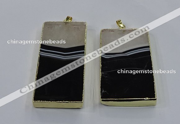 NGP3929 40*60mm - 35*70mm rectangle druzy agate pendants