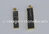 NGP3949 10*25mm - 12*45mm rectangle druzy agate pendants wholesale