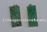 NGP3957 20*50mm - 25*45mm rectangle druzy agate gemstone pendants