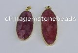 NGP3965 22*45mm - 25*50mm oval druzy agate pendants wholesale