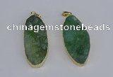 NGP3967 22*45mm - 25*50mm oval druzy agate pendants wholesale