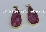 NGP3975 20*40mm - 25*50mm flat teardrop druzy agate pendants