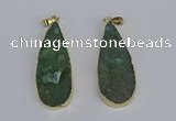 NGP3977 20*40mm - 25*50mm flat teardrop druzy agate pendants