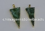 NGP3987 20*48mm - 25*50mm triangle druzy agate pendants wholesale