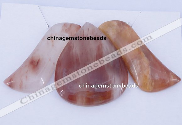 NGP40 Fashion red quartz gemstone pendants set jewelry wholesale