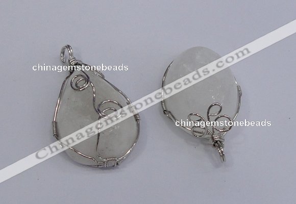 NGP4040 22*30mm - 25*35mm nuggets druzy quartz gemstone pendants