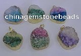 NGP4045 20*30mm - 30*40mm freeform druzy agate pendants