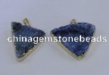 NGP4052 25*30mm – 30*35mm triangle druzy quartz pendants