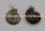 NGP4068 25*30mm – 30*35mm carved ammonite pendants wholesale