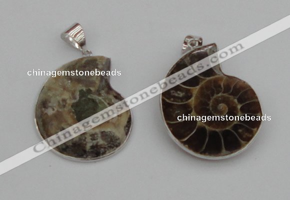 NGP4068 25*30mm – 30*35mm carved ammonite pendants wholesale