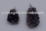 NGP4072 25*30mm – 30*40mm freeform amethyst gemstone pendants