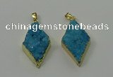 NGP4077 25*35mm - 28*40mm diamond druzy quartz pendants