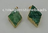 NGP4079 25*35mm - 28*40mm diamond druzy quartz pendants