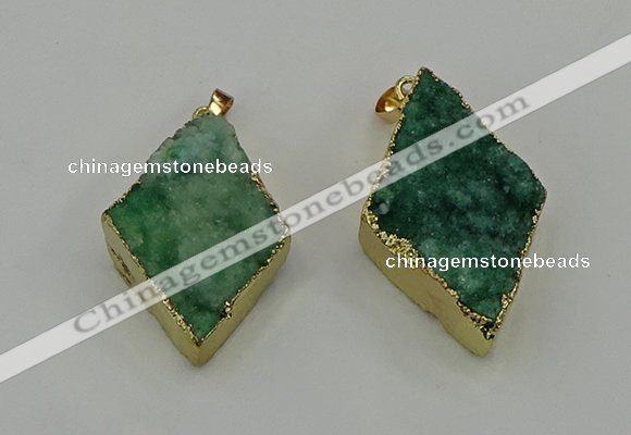 NGP4079 25*35mm - 28*40mm diamond druzy quartz pendants