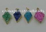 NGP4080 25*35mm - 28*40mm diamond druzy quartz pendants