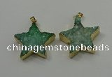 NGP4095 30*32mm - 32*35mm star druzy quartz pendants wholesale