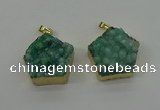 NGP4116 28*28mm - 30*30mm pentagon druzy quartz pendants wholesale