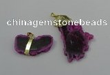 NGP4133 25*35mm - 40*50mm freeform druzy quartz pendants wholesale