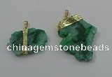 NGP4135 25*35mm - 40*50mm freeform druzy quartz pendants wholesale