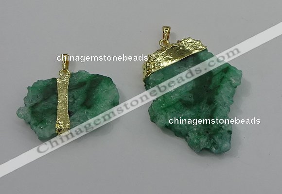 NGP4135 25*35mm - 40*50mm freeform druzy quartz pendants wholesale