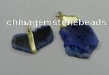 NGP4136 25*35mm - 40*50mm freeform druzy quartz pendants wholesale
