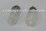 NGP4285 10*30mm - 15*45mmmm nuggets plated quartz pendants