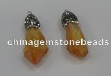 NGP4286 10*30mm - 15*45mmmm nuggets plated quartz pendants