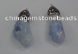 NGP4287 10*30mm - 15*45mmmm nuggets plated quartz pendants