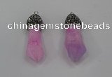 NGP4289 10*30mm - 15*45mmmm nuggets plated quartz pendants