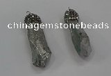 NGP4294 10*30mm - 15*45mmmm nuggets plated quartz pendants