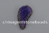 NGP4315 20*40mm - 25*50mm wing-shaped druzy quartz pendants