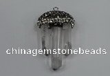 NGP4332 22*30mm - 25*35mm sticks white crystal pendants