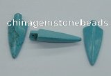 NGP4532 21*52mm - 22*55mm arrowhead turquoise pendants wholesale