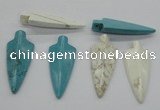 NGP4534 21*52mm - 22*55mm arrowhead turquoise pendants wholesale