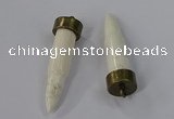 NGP4537 15*52mm bullet-shaped white howlite turquoise pendants