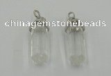 NGP5001 8*30mm sticks white crystal gemstone pendants wholesale